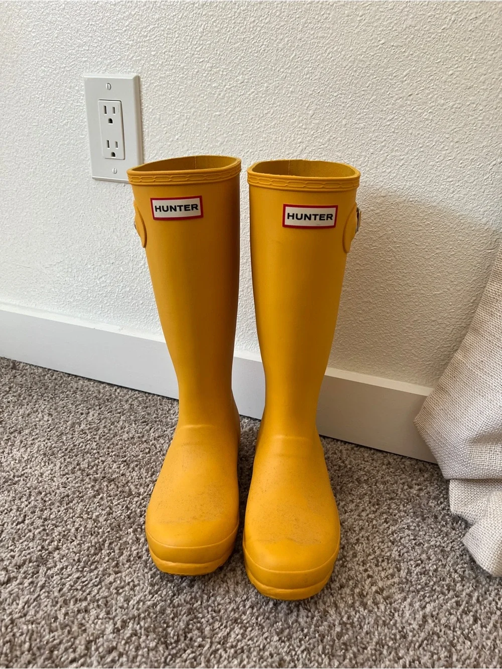 Hunter Tall Rain Boots in Yellow